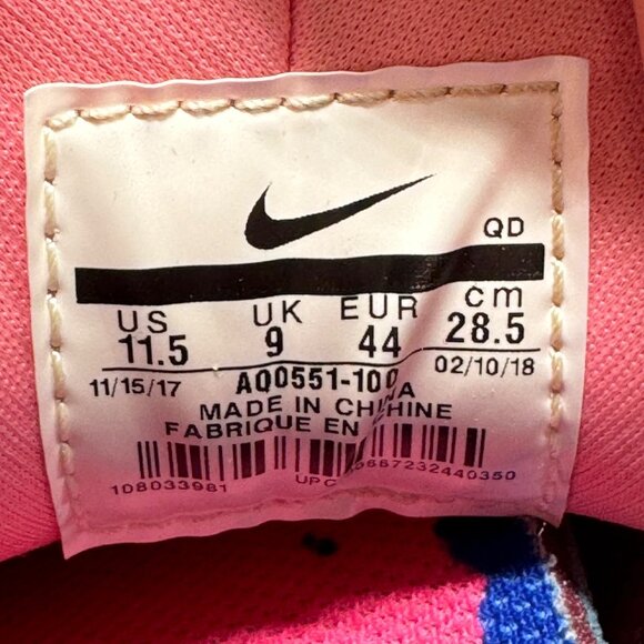 Nike Air Huarache Run Print White Blue Nebula Women's Size 11.5 AQ0051-100 - Picture 2 of 8